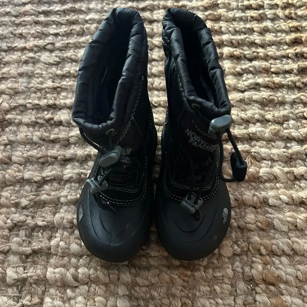 The North Face Kids Snow Boots Black Waterproof Insulated Winter Boys US 10